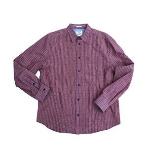 WRANGLER Spirit of America Button Down Shirt Mens LARGE Red Plaid Long Sleeve‌‌